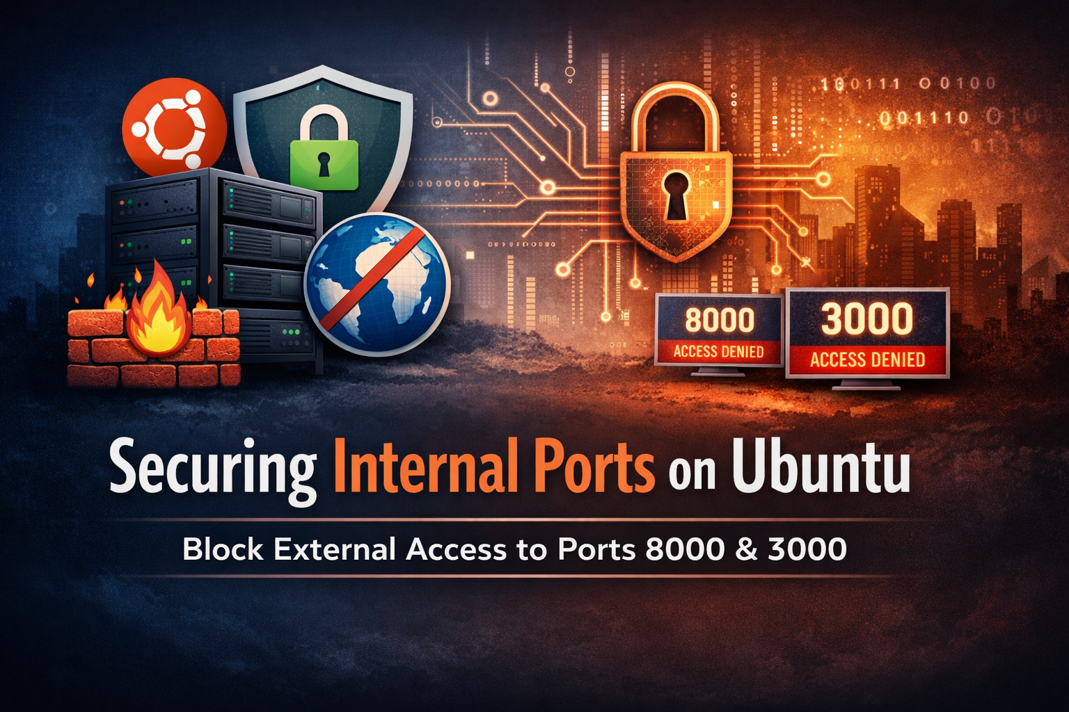 How to Block External Port Access on Ubuntu Using UFW (Complete Production‑Ready Guide)