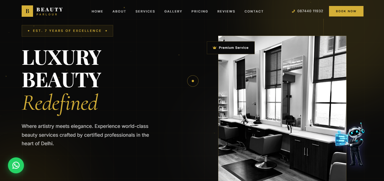 Beauty Parlour website