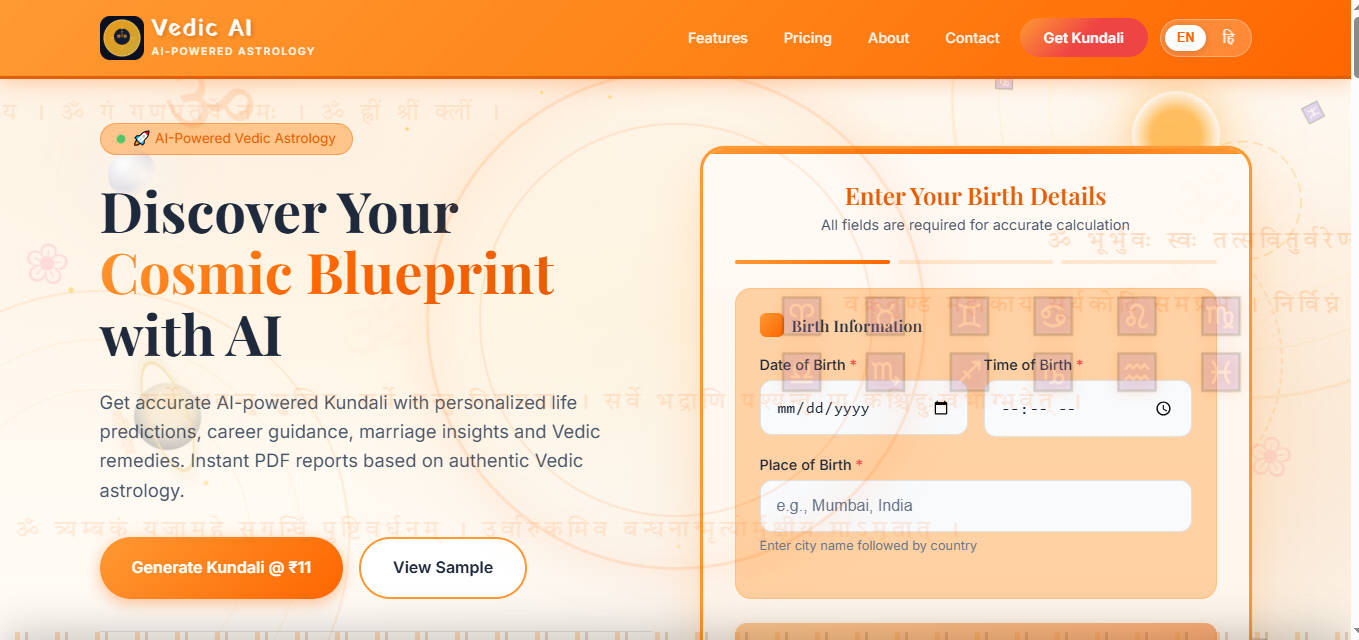VedicAI astrology platform